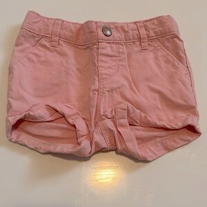 Old Navy girls pink khaki shorts 18-24M